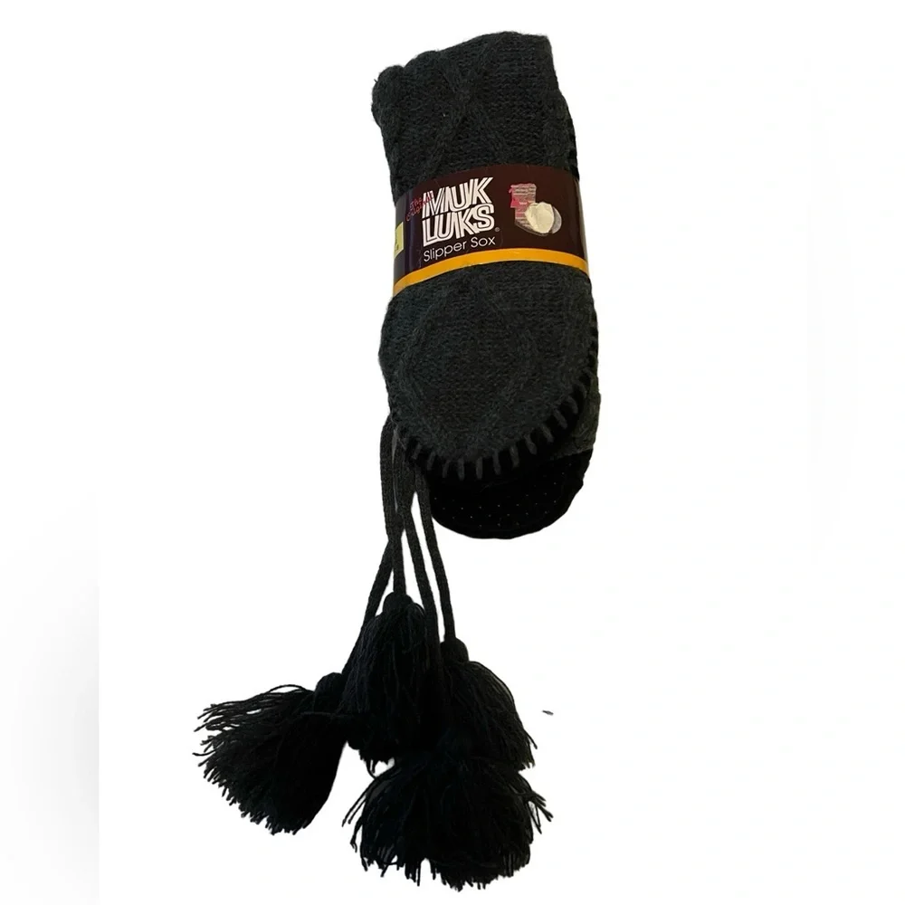 MUK LUKS 3 Pairs Women’s - 2) Warm Cabin Socks & 1) Pair Tassel Slipper Sox NWT